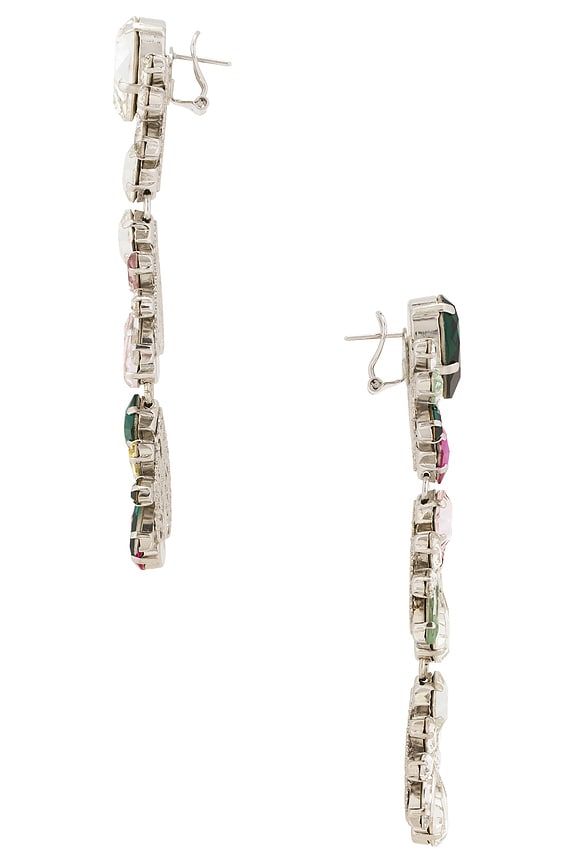 view 2 of 3 BOUCLES D'OREILLES OMEGA in Crystal Multicolored & Silver