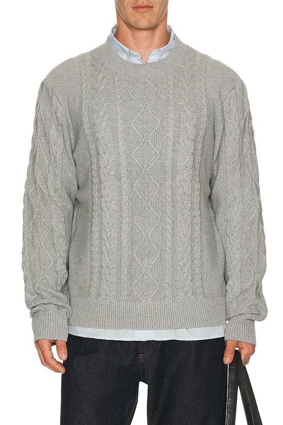 view 1 of 4 PULL MAILLE TORSADÉE ANDRE in Heather Grey