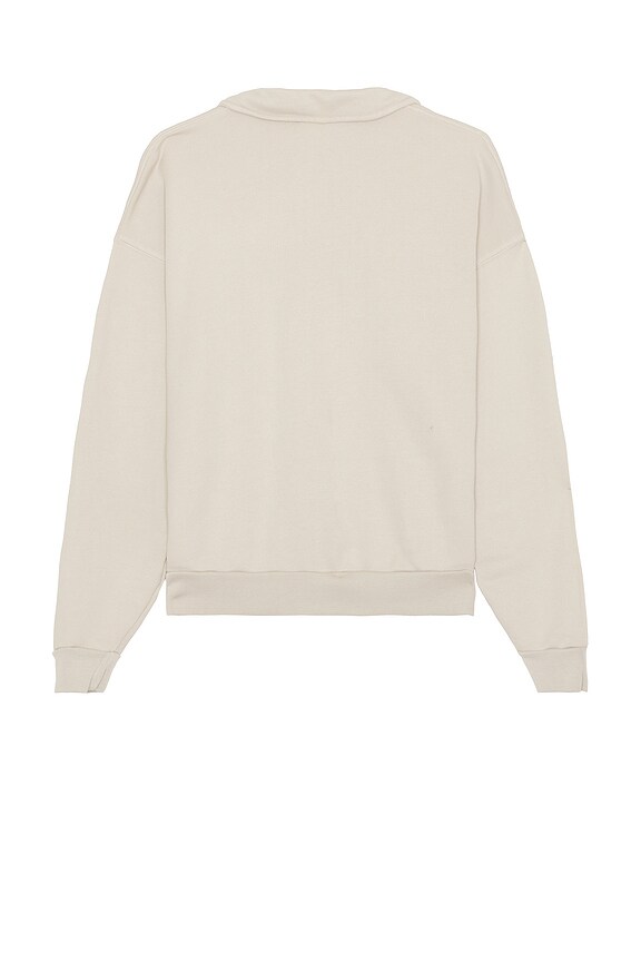 view 2 of 4 Claude Supima Quarter Zip Sweatshirt in Stone