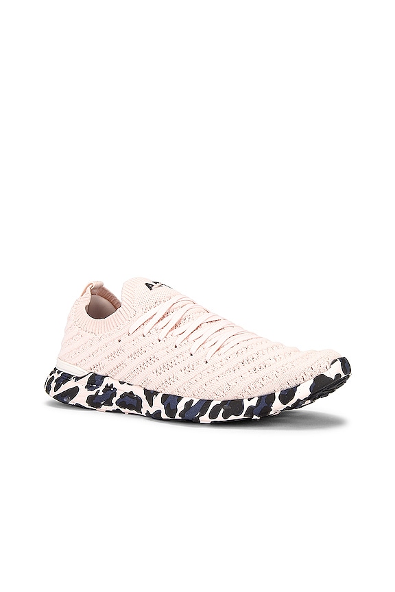 view 2 of 6 TechLoom Wave Sneaker in Creme, Black, & Leopard