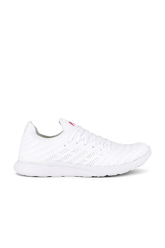 view 1 of 6 TechLoom Wave Sneaker in White & Neon Pink