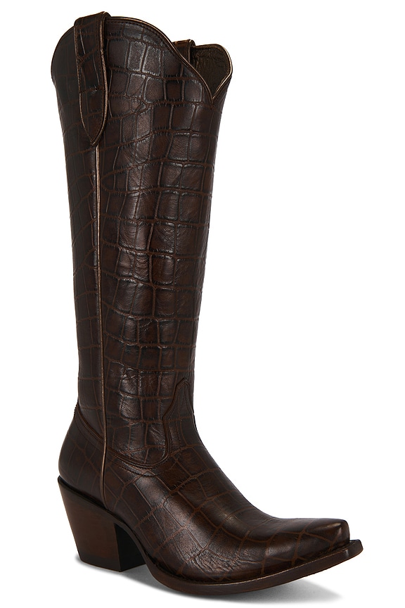 view 2 of 5 BOTTES CASANOVA in Luxe Espresso Croc