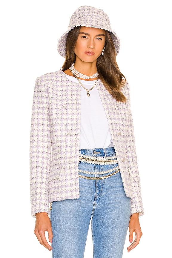 view 1 of 5 Amber Jacket in Purple Plaid