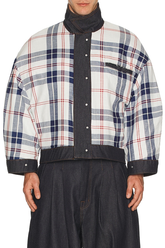 view 2 of 5 Reversible 7 Pocket Japanese Denim Jacket in Indigo & Brown