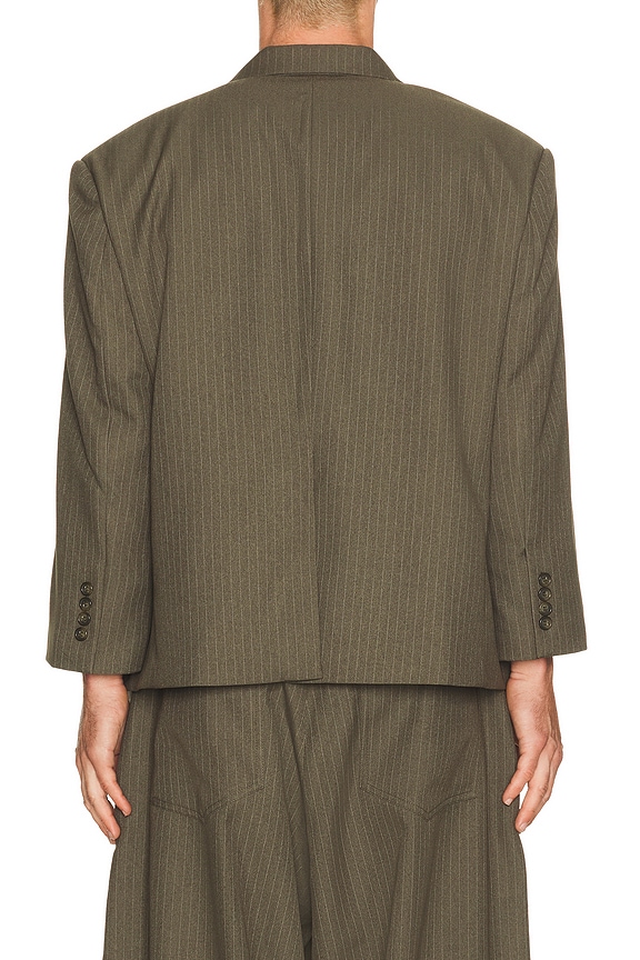 view 2 of 5 Japanese Wool Blazer in Grey Pinstripe