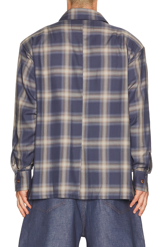 view 2 of 4 CHEMISE EN FLANELLE in Navy Ombre