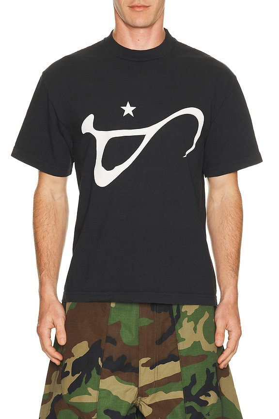 view 1 of 4 Washed Script Tee in Black