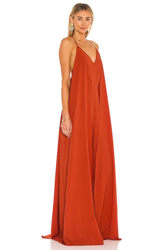 view 2 of 3 Ama Wide Leg Jumpsuit in Orange
