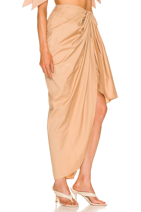 view 2 of 4 Halima Wrap Skirt in Nude