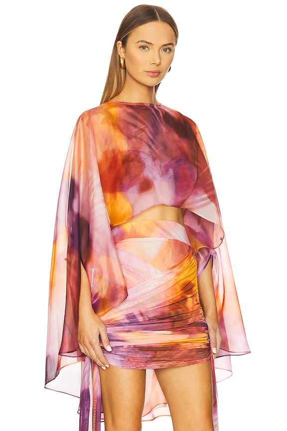 view 2 of 4 Eni Cape Top in Dandi Print