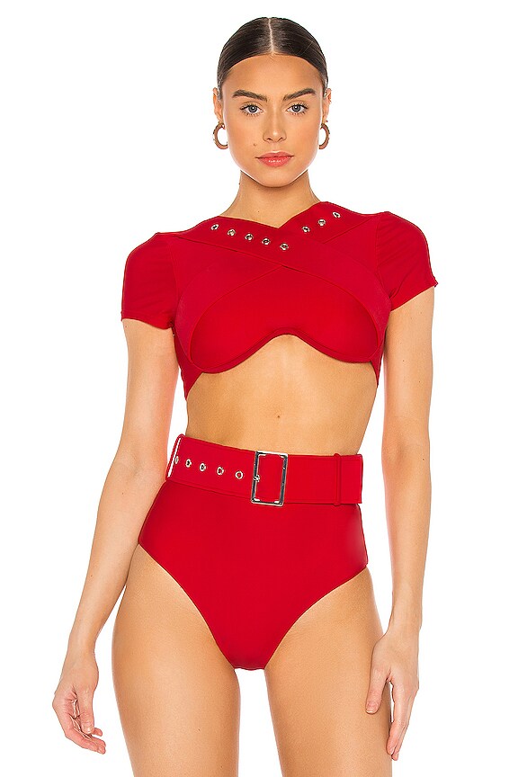 view 1 of 4 Kamari Bikini Top in Red