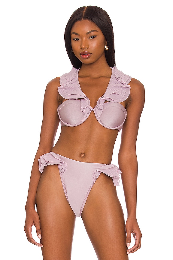 view 2 of 5 HAUT DE MAILLOT DE BAIN SALAMA in Dusty Lilac