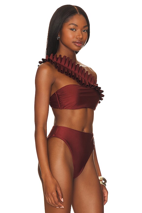 view 2 of 4 Liva Bikini Top in Chocolate