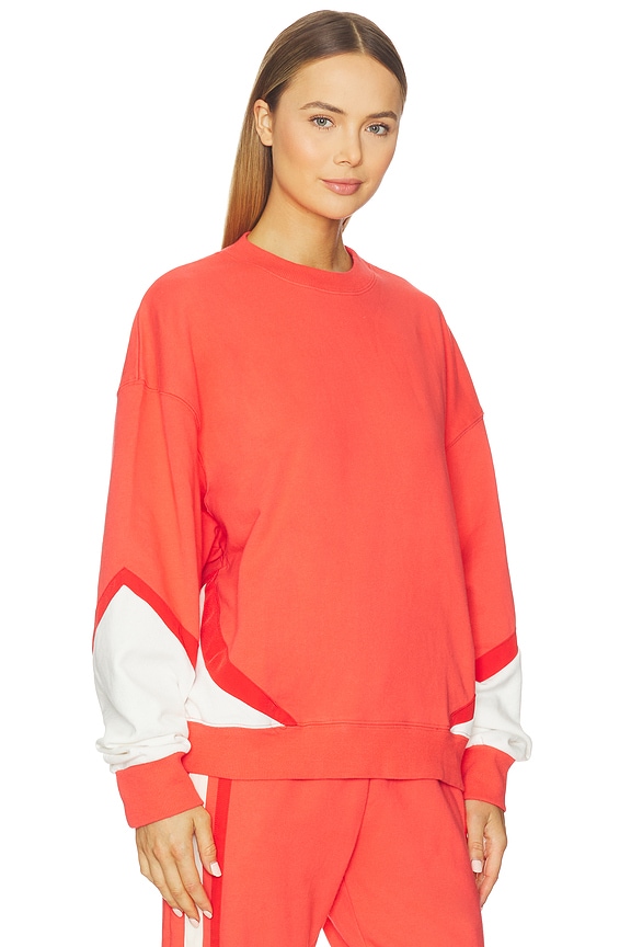 view 2 of 4 Splice Sweatshirt in Coral