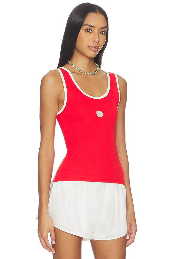 view 2 of 4 Manzana Rib Tank in Apple Red