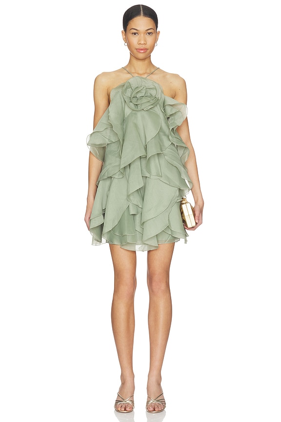 view 1 of 3 Pandorea Layered Mini Dress in Moss