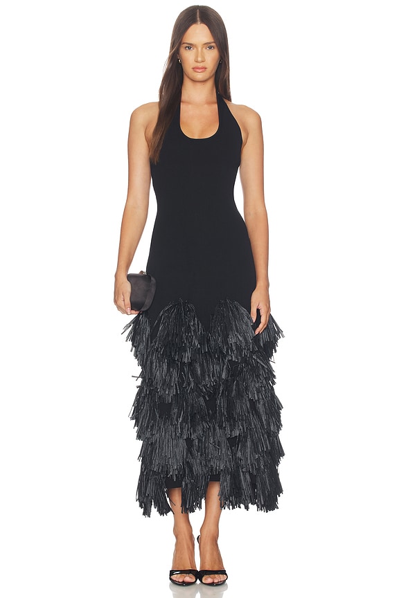 view 1 of 4 VESTIDO MIDI ELVA in Black