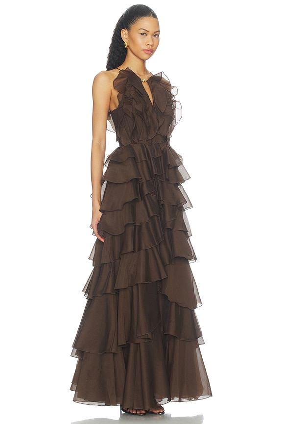 view 2 of 4 VESTIDO LARGO CLEO  in Carob