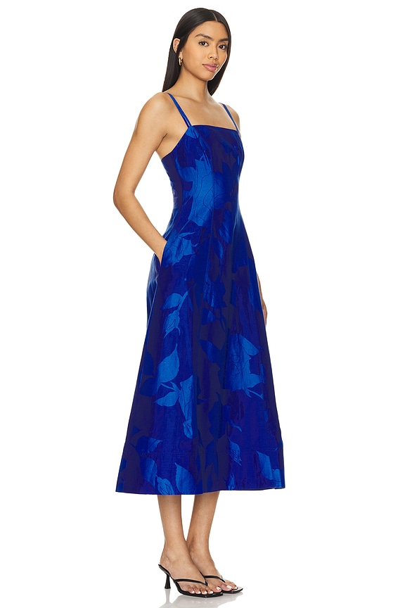 view 2 of 3 Belonging Flared Midi Dress in Electric Rose