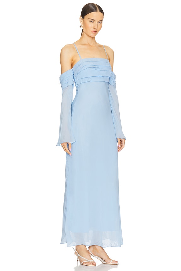 view 2 of 3 MAXIVESTIDO MINETTE CHIFFON in Powder Blue