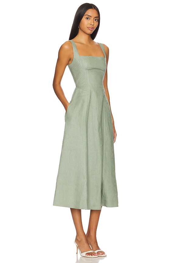 view 2 of 3 VESTIDO CLOVER CORDED in Oak Moss