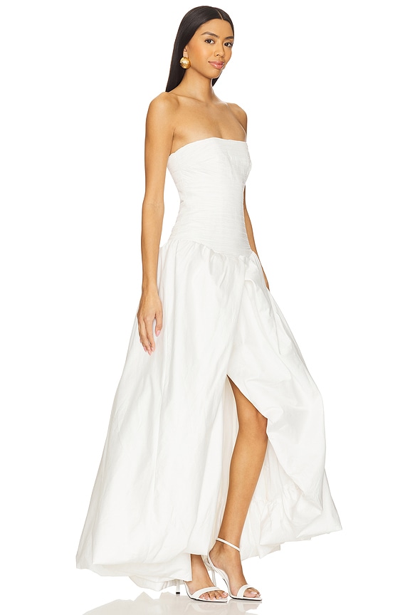 view 2 of 3 Violette Bubble Hem Maxi Dress in Ivory
