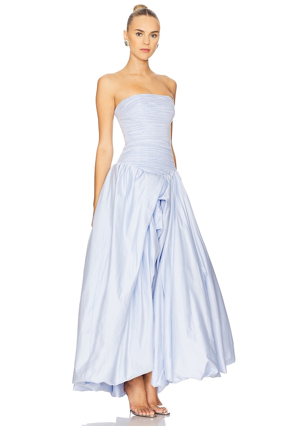 view 2 of 3 Violette Bubble Hem Maxi Dress in Pearl Blue