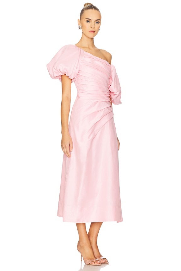 view 2 of 3 Cadence Ruched Midi Dress in Ballerina Pink