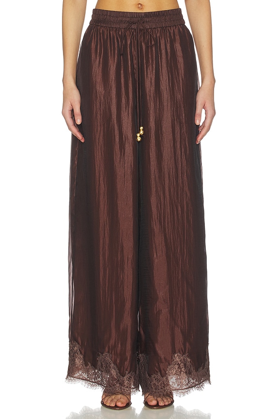 view 1 of 6 PANTALON OPHELIA in Chocolate