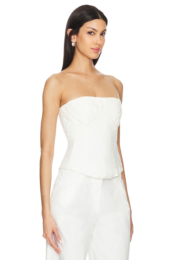 view 2 of 4 ORIEL RUCHED 뷔스티에 in Ivory