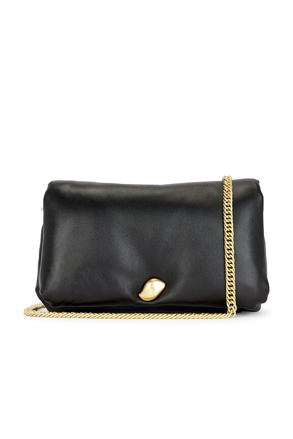 view 2 of 5 Perla Padded Chain Crossbody Bag in Black