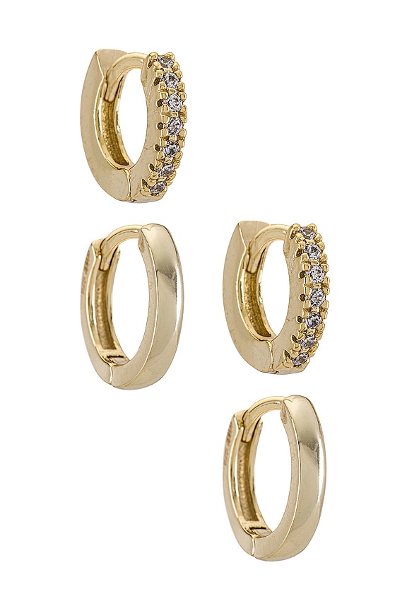 Mini huggie earring combo set Clearance