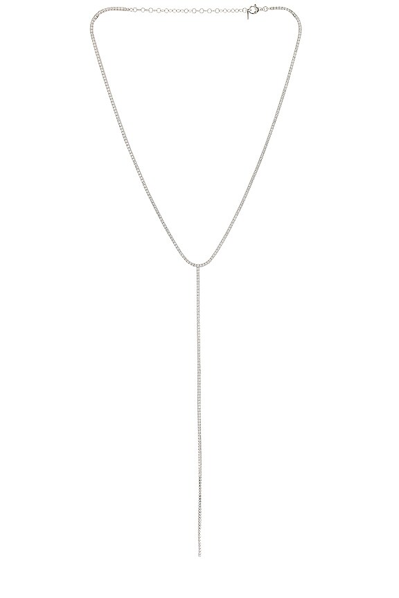 view 1 of 2 Tennis Lariat Necklace in Silver