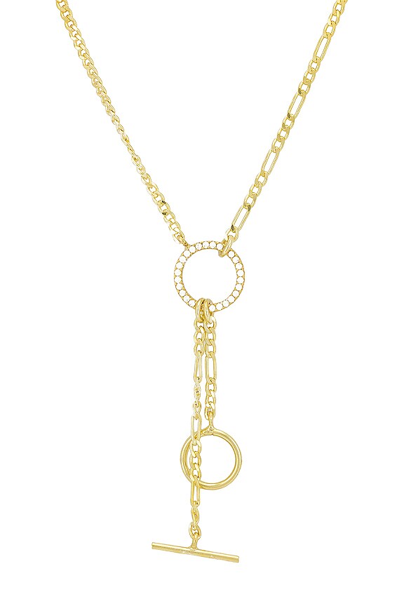 view 2 of 2 Multi Chain Toggle Lariat Necklace in Gold