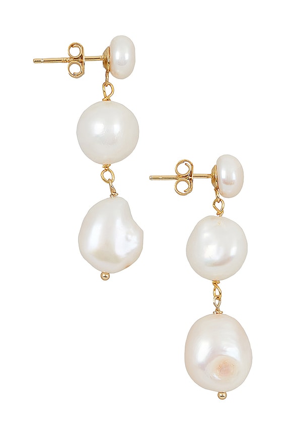 view 2 of 2 СВИСАЮЩИЕ СЕРЬГИ in Pearl White