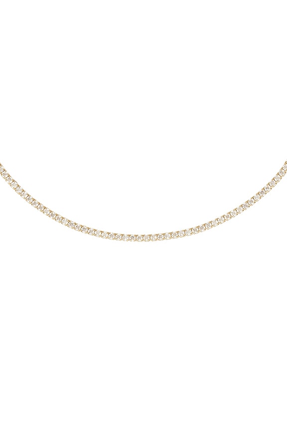 view 2 of 2 Thin Tennis Choker in Gold
