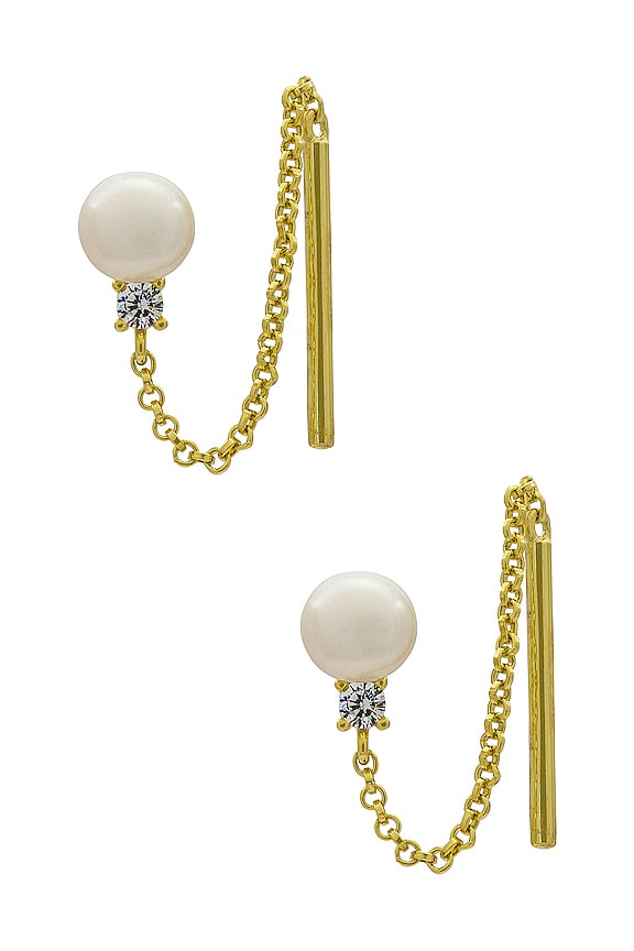 view 2 of 4 ARETE CON CADENA DE PERLAS in Pearl White