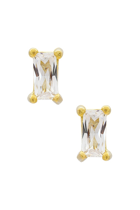 view 1 of 2 Baguette Stud Earring in Gold