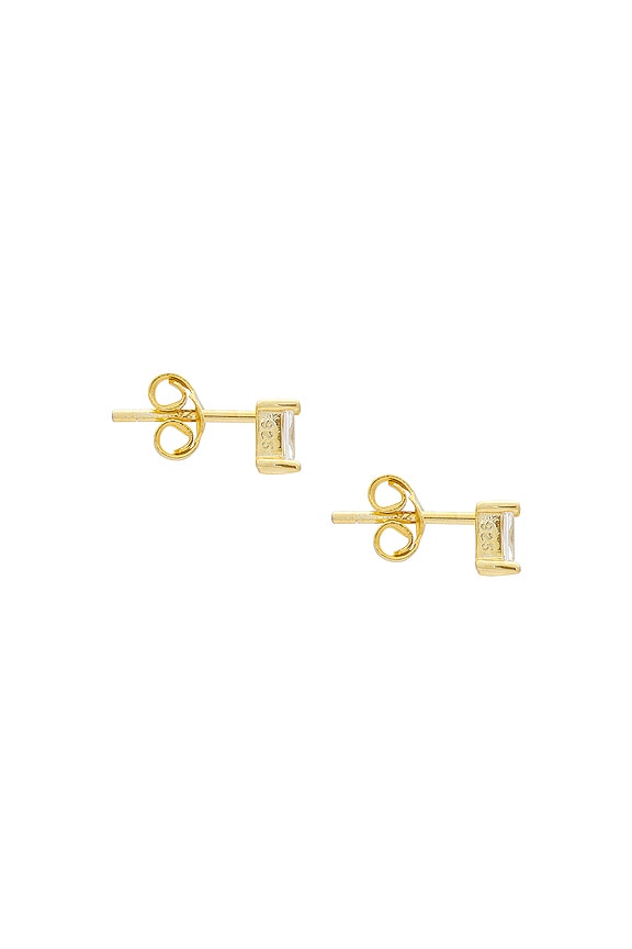 view 2 of 2 Baguette Stud Earring in Gold