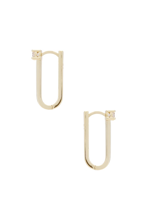 view 2 of 3 BOUCLES D'OREILLES ELONGATED OVAL in Gold