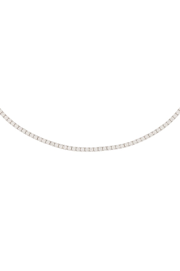 view 2 of 2 Thin Tennis Choker in Silver