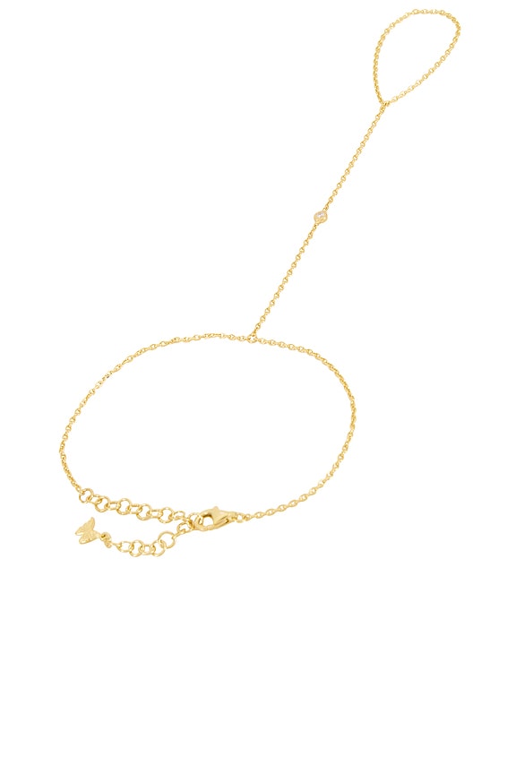 view 2 of 3 Single Bezel Chain Hand Chain in Gold