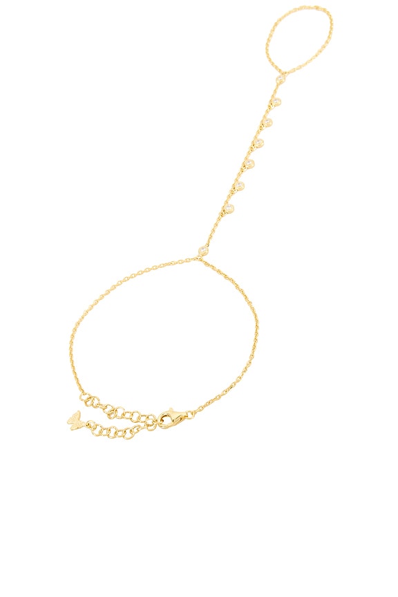 view 2 of 2 Bezel Shaker Hand Chain in Gold