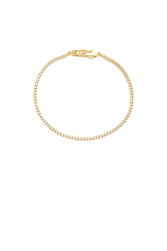 view 2 of 3 Classic Thin Tennis Bracelet in Gold