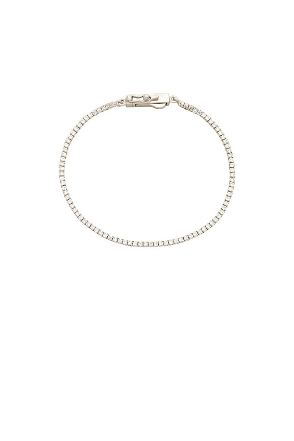 view 2 of 3 Classic Thin Tennis Bracelet in Silver