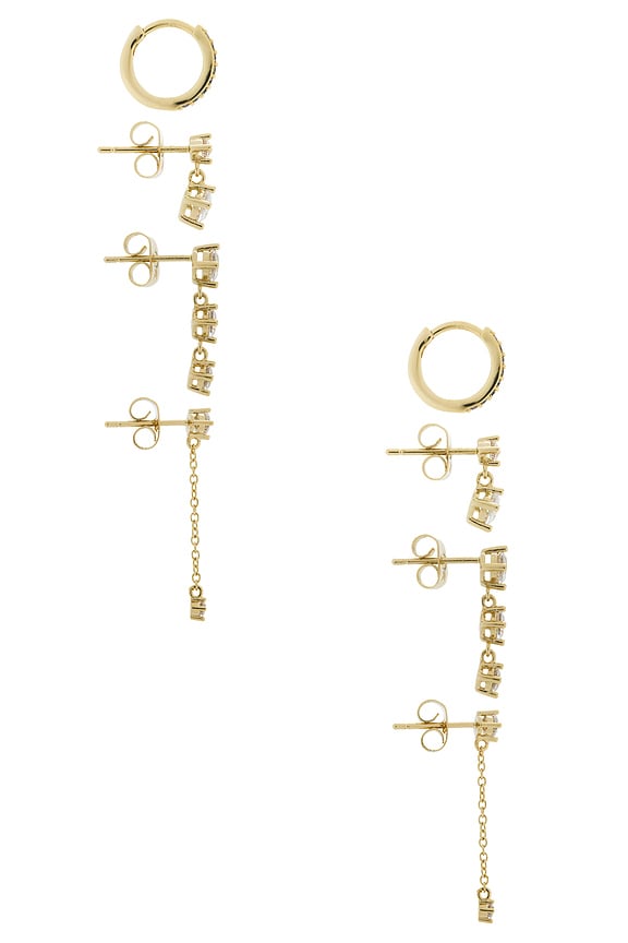 view 2 of 3 Graduated Drop Earring Combo Set in Gold