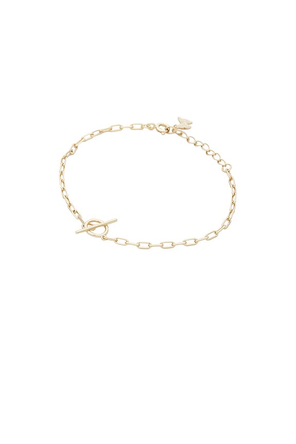 view 1 of 3 Textured Toggle Chain Bracelet in Gold