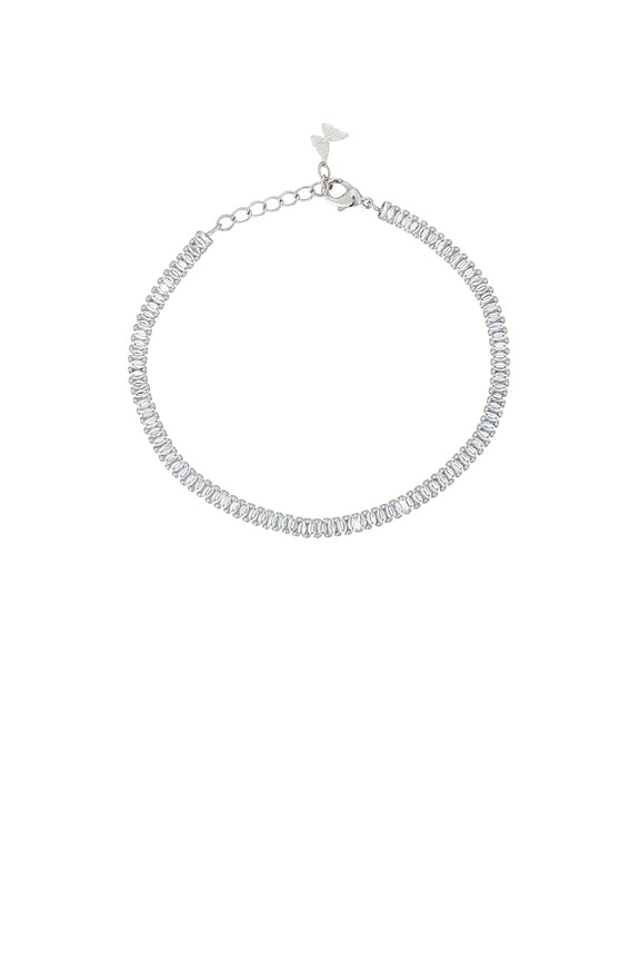 view 2 of 3 Cz Baguette All Around Tennis Bracelet in Silver