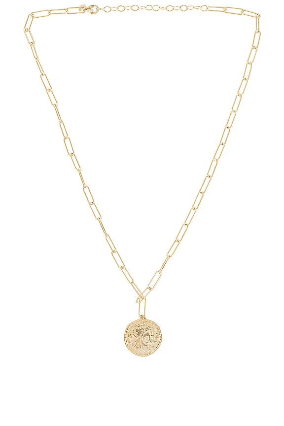 view 1 of 2 Vintage Coin Drop Link Necklace in Gold