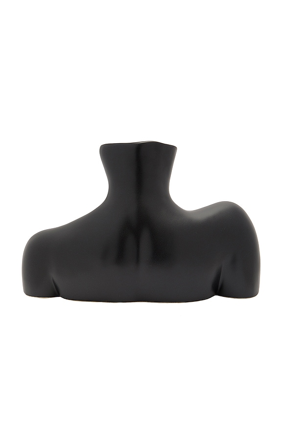 view 2 of 2 Breast Friend Vase in Black Matte